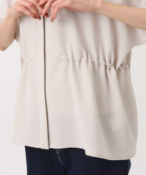 Maison de CINQ / メゾン ドゥ サンク シャツ・ブラウス | 【小さいサイズ】[UVカット/接触冷感/防シワ/通気性/洗濯機で洗える]バンドカラーブラウス | 詳細12