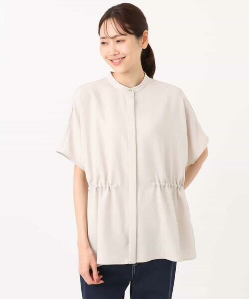 Maison de CINQ / メゾン ドゥ サンク シャツ・ブラウス | 【小さいサイズ】[UVカット/接触冷感/防シワ/通気性/洗濯機で洗える]バンドカラーブラウス | 詳細7