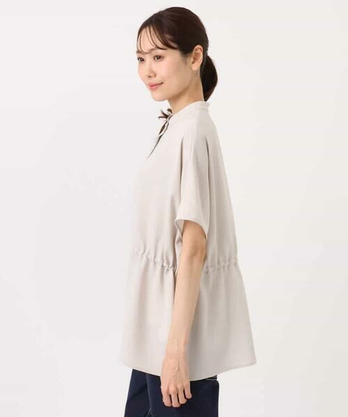 Maison de CINQ / メゾン ドゥ サンク シャツ・ブラウス | 【小さいサイズ】[UVカット/接触冷感/防シワ/通気性/洗濯機で洗える]バンドカラーブラウス | 詳細8