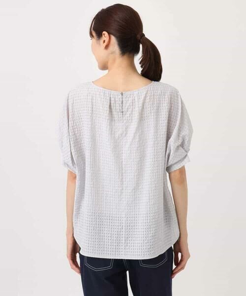 Maison de CINQ / メゾン ドゥ サンク シャツ・ブラウス | 【小さいサイズ】[洗える]シアーチェック柄タックスリーブブラウス | 詳細15