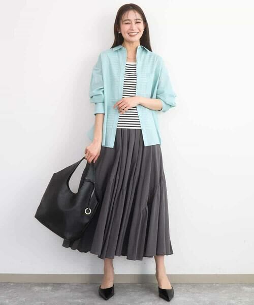 Maison de CINQ / メゾン ドゥ サンク シャツ・ブラウス | 【小さいサイズ】リネン混カラーシャツブラウス/接触冷感/洗える | 詳細13