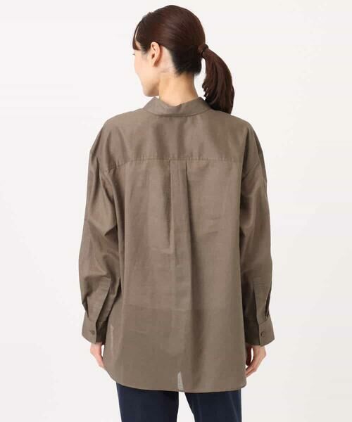 Maison de CINQ / メゾン ドゥ サンク シャツ・ブラウス | 【小さいサイズ】リネン混カラーシャツブラウス/接触冷感/洗える | 詳細21