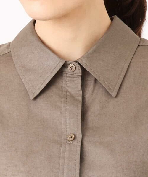 Maison de CINQ / メゾン ドゥ サンク シャツ・ブラウス | 【小さいサイズ】リネン混カラーシャツブラウス/接触冷感/洗える | 詳細22