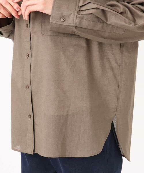 Maison de CINQ / メゾン ドゥ サンク シャツ・ブラウス | 【小さいサイズ】リネン混カラーシャツブラウス/接触冷感/洗える | 詳細25
