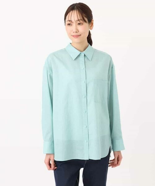 Maison de CINQ / メゾン ドゥ サンク シャツ・ブラウス | 【小さいサイズ】リネン混カラーシャツブラウス/接触冷感/洗える | 詳細30