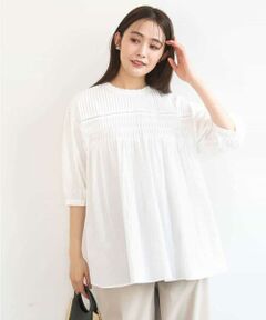 Maison de CINQ / メゾン ドゥ サンク シャツ・ブラウス | 【小さいサイズ】コットンピンタックチュニックブラウス/洗える