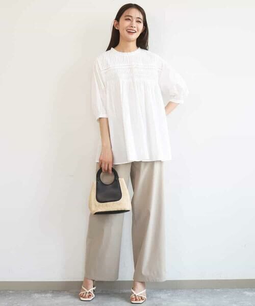 Maison de CINQ / メゾン ドゥ サンク シャツ・ブラウス | 【小さいサイズ】コットンピンタックチュニックブラウス/洗える | 詳細6