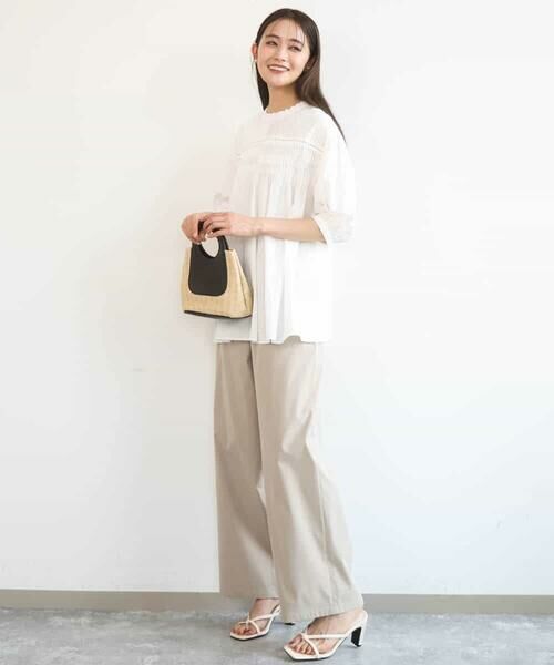 Maison de CINQ / メゾン ドゥ サンク シャツ・ブラウス | 【小さいサイズ】コットンピンタックチュニックブラウス/洗える | 詳細7