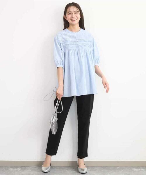 Maison de CINQ / メゾン ドゥ サンク シャツ・ブラウス | 【小さいサイズ】コットンピンタックチュニックブラウス/洗える | 詳細8