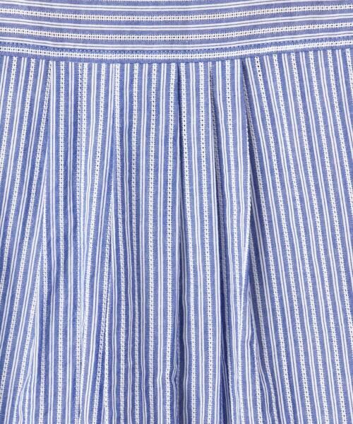 Maison de CINQ / メゾン ドゥ サンク シャツ・ブラウス | 【小さいサイズ】[洗える]ストライプレース五分袖シャツブラウス | 詳細11