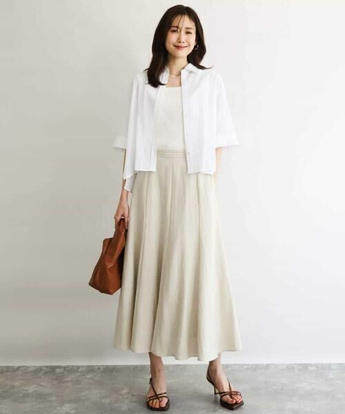 Maison de CINQ / メゾン ドゥ サンク シャツ・ブラウス | 【小さいサイズ】[洗える]ストライプレース五分袖シャツブラウス | 詳細3