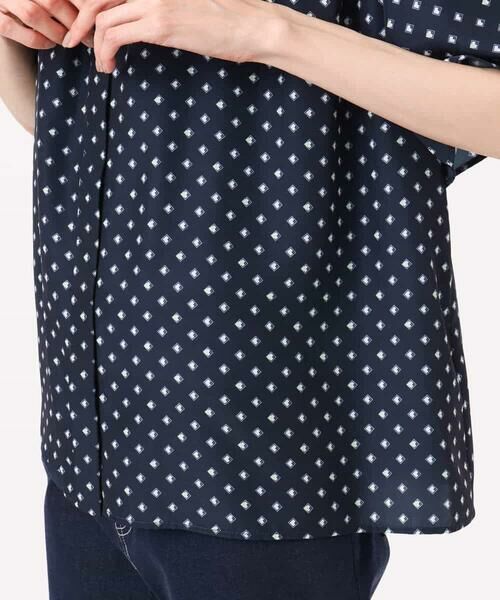 Maison de CINQ / メゾン ドゥ サンク シャツ・ブラウス | 【小さいサイズ】[UVカット/接触冷感/洗濯機で洗える]フレアスリーブ幾何柄ブラウス | 詳細13