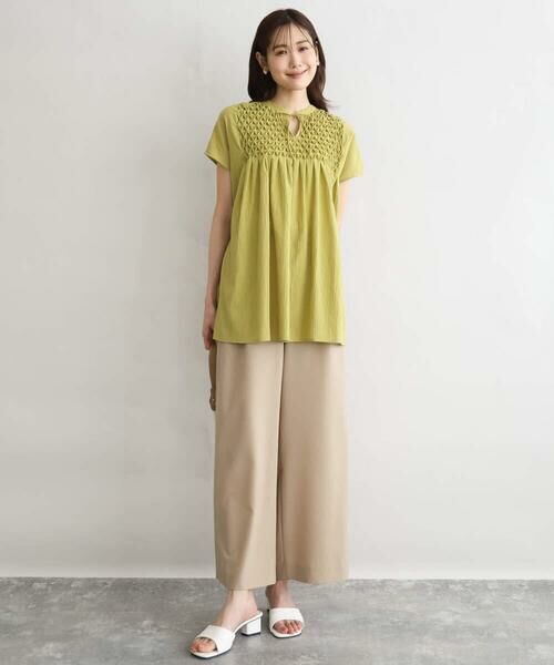 Maison de CINQ / メゾン ドゥ サンク シャツ・ブラウス | 【小さいサイズ】[洗える]ハンドスモッキングブラウス | 詳細2