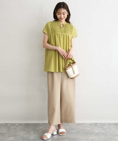 Maison de CINQ / メゾン ドゥ サンク シャツ・ブラウス | 【小さいサイズ】[洗える]ハンドスモッキングブラウス | 詳細3