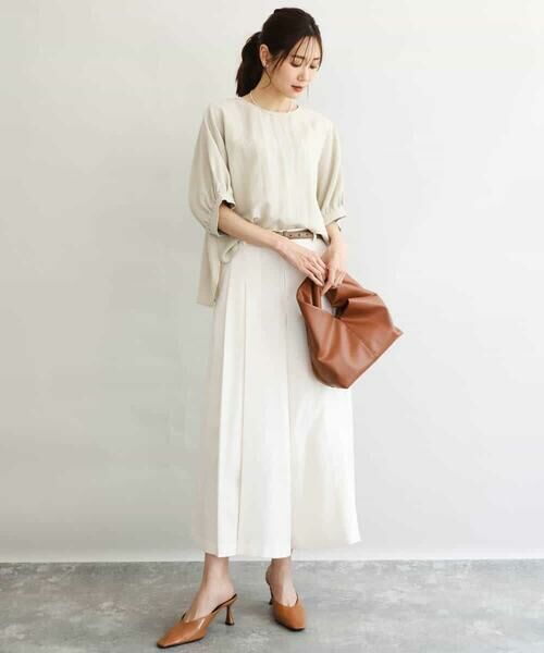 Maison de CINQ / メゾン ドゥ サンク シャツ・ブラウス | 【小さいサイズ】[UVカット/接触冷感/洗える]ボリュームスリーブブラウス | 詳細16