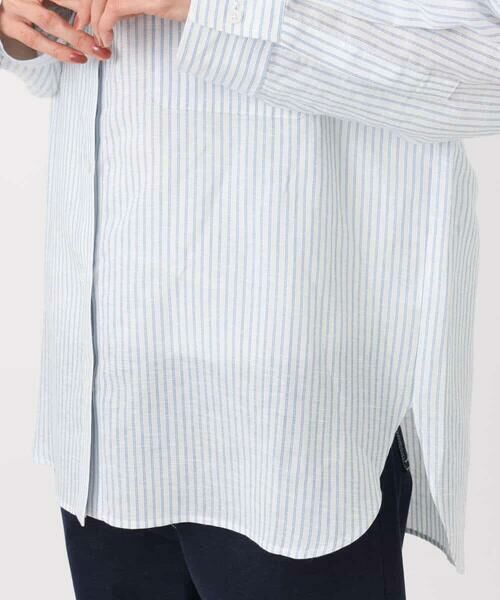 Maison de CINQ / メゾン ドゥ サンク シャツ・ブラウス | 【小さいサイズ】リネン混ストライプシャツブラウス/接触冷感/洗える | 詳細13