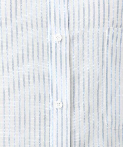 Maison de CINQ / メゾン ドゥ サンク シャツ・ブラウス | 【小さいサイズ】リネン混ストライプシャツブラウス/接触冷感/洗える | 詳細15