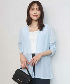 Maison de CINQ / メゾン ドゥ サンク カーディガン・ボレロ | 【小さいサイズ】コットン混シアーラメカーディガン/洗える