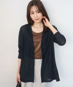 Maison de CINQ / メゾン ドゥ サンク カーディガン・ボレロ | 【小さいサイズ】コットン混シアーラメカーディガン/洗える