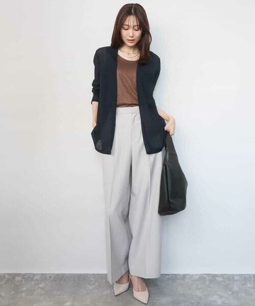 Maison de CINQ / メゾン ドゥ サンク カーディガン・ボレロ | 【小さいサイズ】コットン混シアーラメカーディガン/洗える | 詳細4