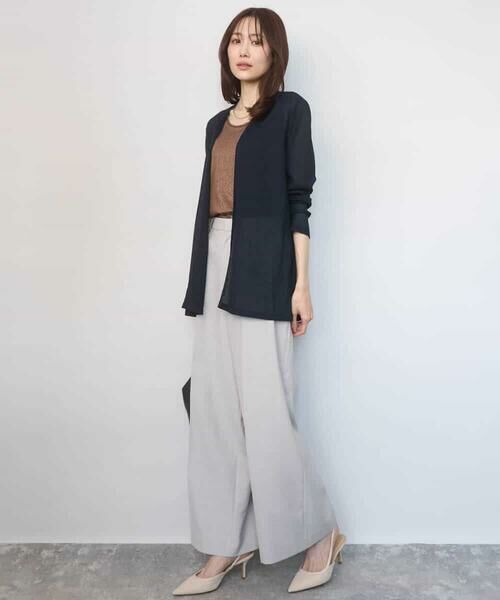 Maison de CINQ / メゾン ドゥ サンク カーディガン・ボレロ | 【小さいサイズ】コットン混シアーラメカーディガン/洗える | 詳細5