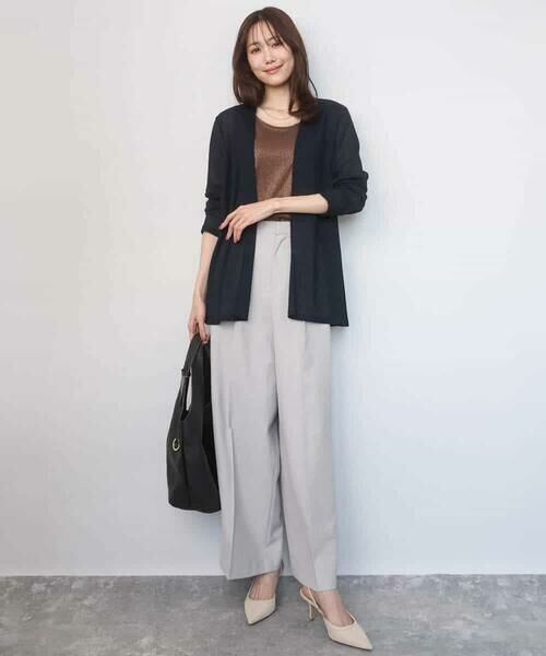 Maison de CINQ / メゾン ドゥ サンク カーディガン・ボレロ | 【小さいサイズ】コットン混シアーラメカーディガン/洗える | 詳細6