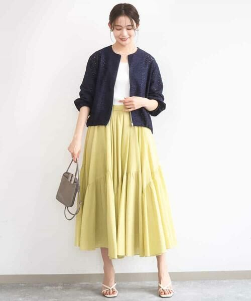 Maison de CINQ / メゾン ドゥ サンク その他アウター | 【小さいサイズ】花柄ラッセルレースジップアップブルゾン/洗える | 詳細4