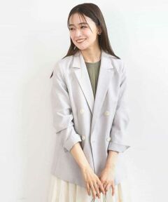 Maison de CINQ / メゾン ドゥ サンク セットアップ | 【小さいサイズ】バイオヴィンテージツイル ダブルブレストジャケット/接触冷感/UVカット/速乾/洗える