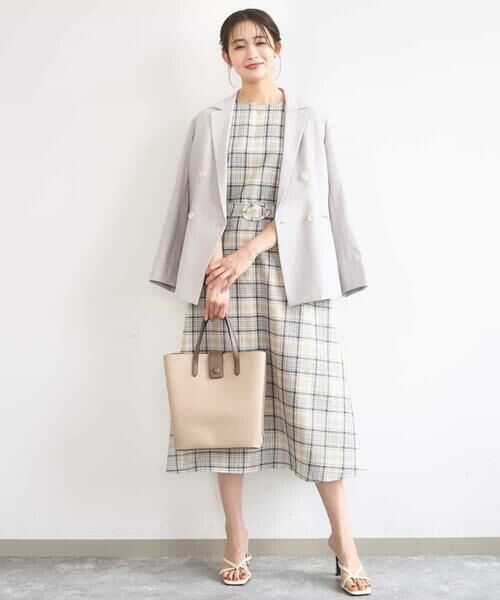 Maison de CINQ / メゾン ドゥ サンク セットアップ | 【小さいサイズ】バイオヴィンテージツイル ダブルブレストジャケット/接触冷感/UVカット/速乾/洗える | 詳細4