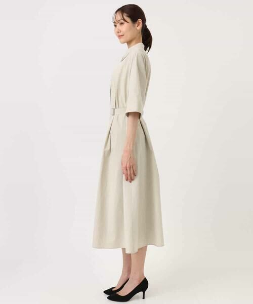 Maison de CINQ / メゾン ドゥ サンク ロング・マキシ丈ワンピース | 【小さいサイズ】ハーフスリーブ シャツワンピース/UVカット/洗える | 詳細6