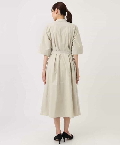 Maison de CINQ / メゾン ドゥ サンク ロング・マキシ丈ワンピース | 【小さいサイズ】ハーフスリーブ シャツワンピース/UVカット/洗える | 詳細7