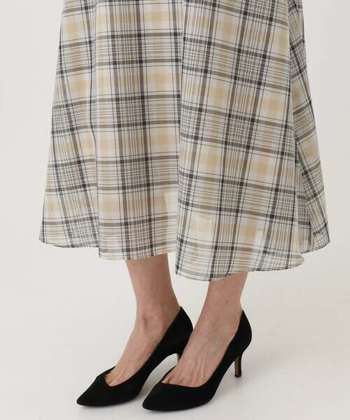 Maison de CINQ / メゾン ドゥ サンク ロング・マキシ丈ワンピース | 【小さいサイズ】オーガンジーチェック柄フレアシルエットワンピース/洗える | 詳細10