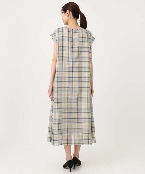 Maison de CINQ / メゾン ドゥ サンク ロング・マキシ丈ワンピース | 【小さいサイズ】オーガンジーチェック柄フレアシルエットワンピース/洗える | 詳細5