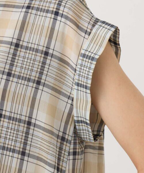 Maison de CINQ / メゾン ドゥ サンク ロング・マキシ丈ワンピース | 【小さいサイズ】オーガンジーチェック柄フレアシルエットワンピース/洗える | 詳細8