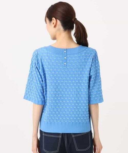 Maison de CINQ / メゾン ドゥ サンク ニット・セーター | 【小さいサイズ】ブロック調クロップド丈ニット/UVカット/洗える | 詳細11