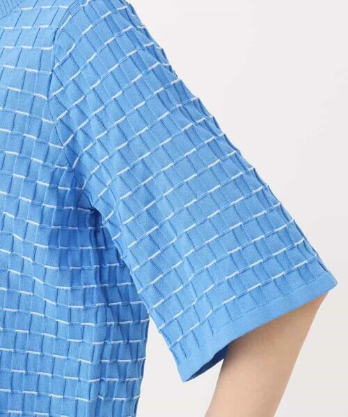 Maison de CINQ / メゾン ドゥ サンク ニット・セーター | 【小さいサイズ】ブロック調クロップド丈ニット/UVカット/洗える | 詳細14