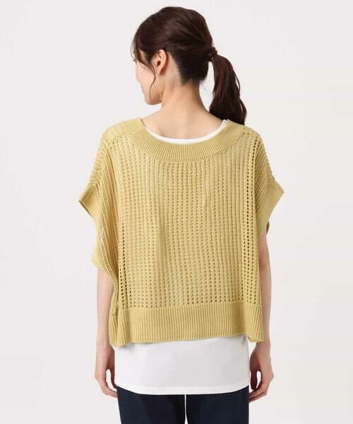 Maison de CINQ / メゾン ドゥ サンク ニット・セーター | 【小さいサイズ】[洗濯機で洗える]メッシュ編みニットベスト×タンクトップ ツインセット | 詳細6