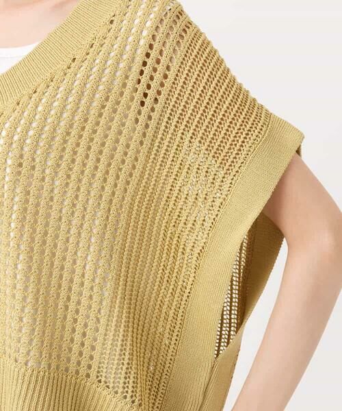 Maison de CINQ / メゾン ドゥ サンク ニット・セーター | 【小さいサイズ】[洗濯機で洗える]メッシュ編みニットベスト×タンクトップ ツインセット | 詳細8