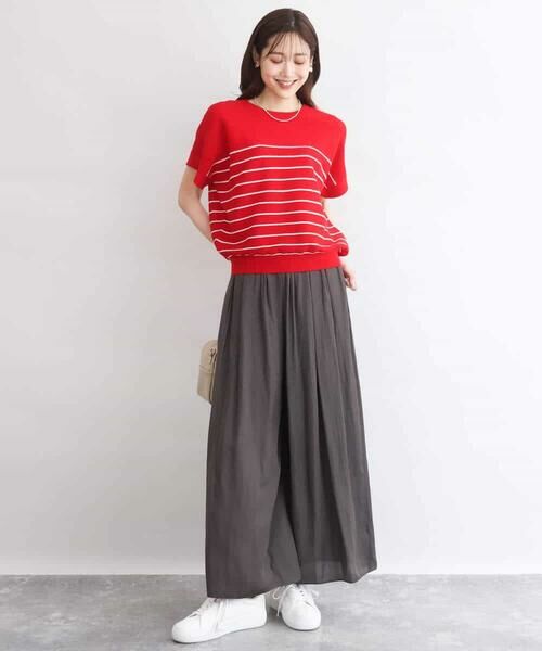 Maison de CINQ / メゾン ドゥ サンク ニット・セーター | 【小さいサイズ】[UVカット/洗える]マリンボーダーニット | 詳細7