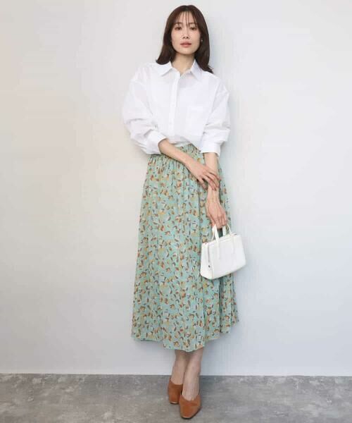 Maison de CINQ / メゾン ドゥ サンク ロング・マキシ丈スカート | 【小さいサイズ】花柄シフォンスカート/洗える/丈の長さが選べる/洗濯機で洗える/セットアップ対応 | 詳細2