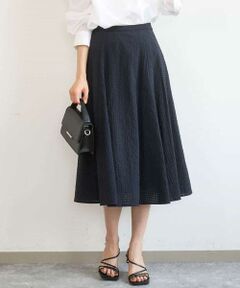 Maison de CINQ / メゾン ドゥ サンク ロング・マキシ丈スカート | 【小さいサイズ】[洗える]シアーチェック柄フレアスカート