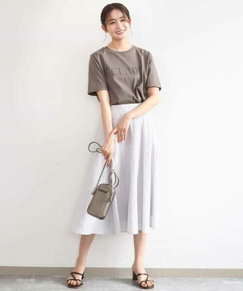 Maison de CINQ / メゾン ドゥ サンク ロング・マキシ丈スカート | 【小さいサイズ】[洗える]シアーチェック柄フレアスカート | 詳細11