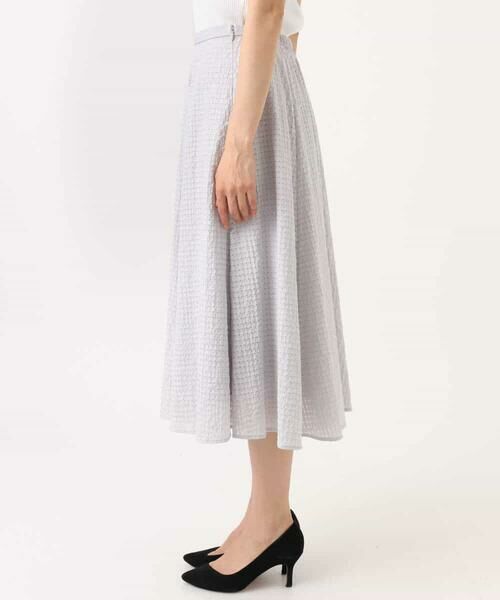 Maison de CINQ / メゾン ドゥ サンク ロング・マキシ丈スカート | 【小さいサイズ】[洗える]シアーチェック柄フレアスカート | 詳細14