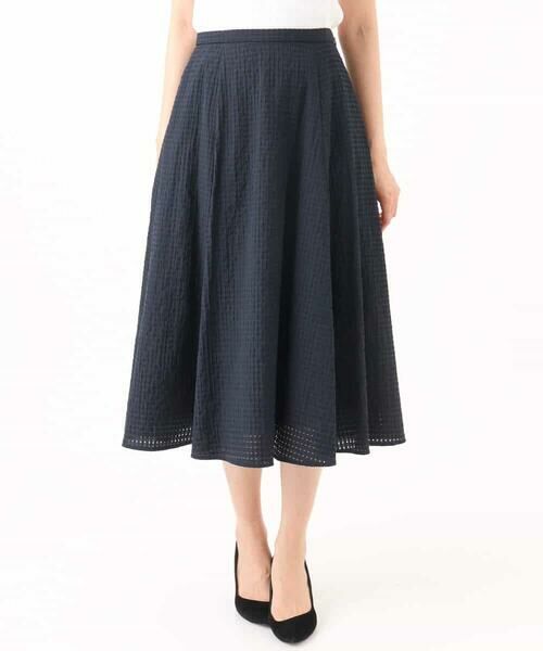 Maison de CINQ / メゾン ドゥ サンク ロング・マキシ丈スカート | 【小さいサイズ】[洗える]シアーチェック柄フレアスカート | 詳細22