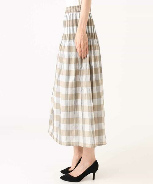 Maison de CINQ / メゾン ドゥ サンク ロング・マキシ丈スカート | 【小さいサイズ】[洗える]シアーチェックストライプ柄リバーシブルスカート | 詳細24