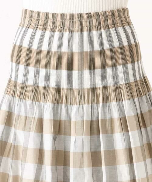 Maison de CINQ / メゾン ドゥ サンク ロング・マキシ丈スカート | 【小さいサイズ】[洗える]シアーチェックストライプ柄リバーシブルスカート | 詳細26