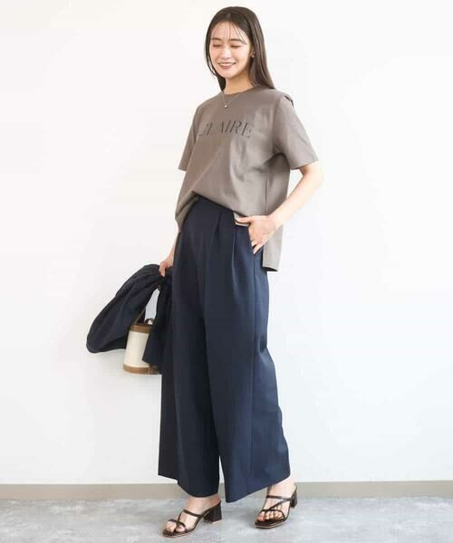 Maison de CINQ / メゾン ドゥ サンク カットソー | 【小さいサイズ】ニュアンス配色コットンロゴTシャツ/洗濯機で洗える | 詳細14