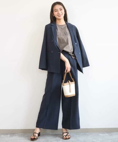 Maison de CINQ / メゾン ドゥ サンク カットソー | 【小さいサイズ】ニュアンス配色コットンロゴTシャツ/洗濯機で洗える | 詳細18