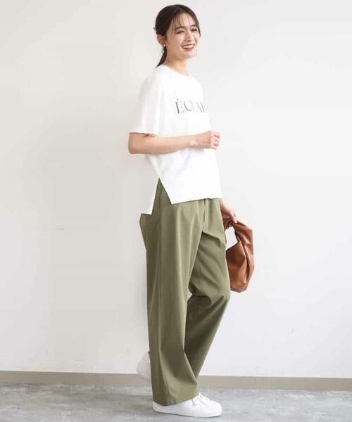 Maison de CINQ / メゾン ドゥ サンク カットソー | 【小さいサイズ】ニュアンス配色コットンロゴTシャツ/洗濯機で洗える | 詳細24