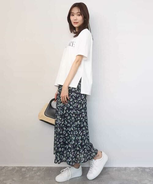 Maison de CINQ / メゾン ドゥ サンク カットソー | 【小さいサイズ】ニュアンス配色コットンロゴTシャツ/洗濯機で洗える | 詳細27